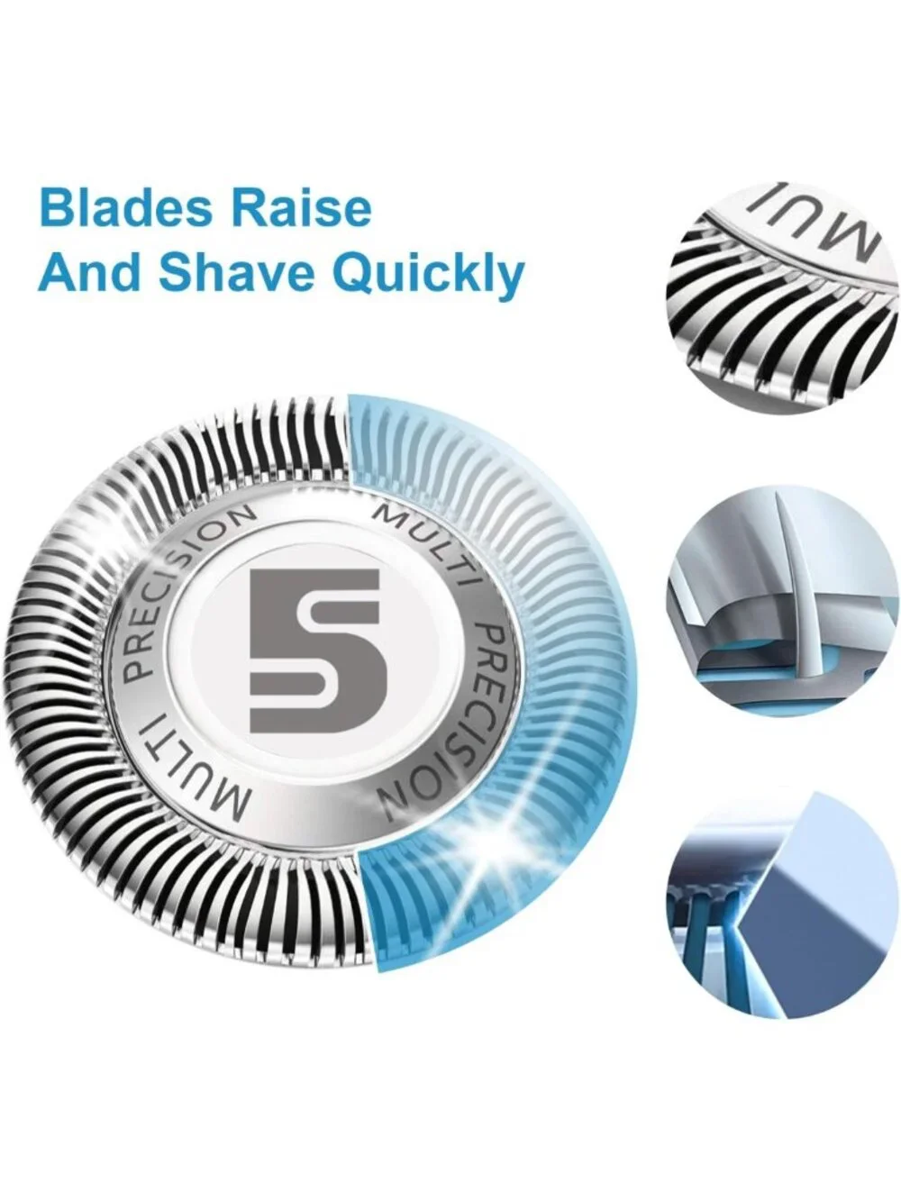Replacement Shaver Heads for Philips 5000 Series - 6 Pack Compatible Blades